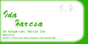 ida harcsa business card